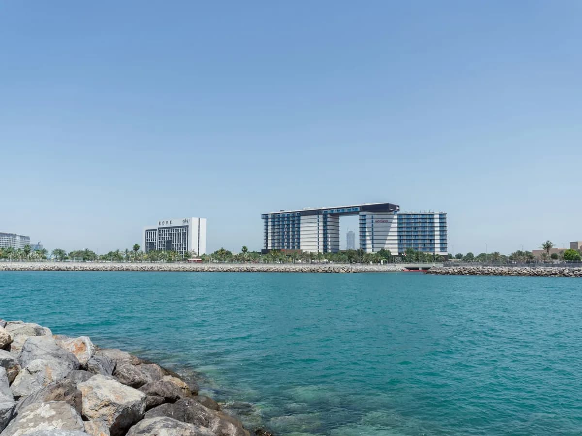 Waterfront buildings on Al Marjan Island, Ras Al Khaimah